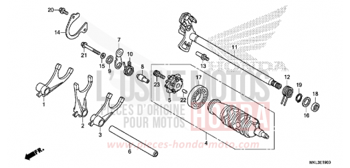SCHALTTROMMEL (NC750XA) NC750XAL de 2020